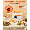 Cordless Electric Lunch Box,Rechargeable Self-Heating Food Warmer with 16000mAh Battery,1L Heated Lunch Box with Smart Reservation & Keep Warm White