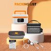 Cordless Electric Lunch Box,Rechargeable Self-Heating Food Warmer with 16000mAh Battery,1L Heated Lunch Box with Smart Reservation & Keep Warm White