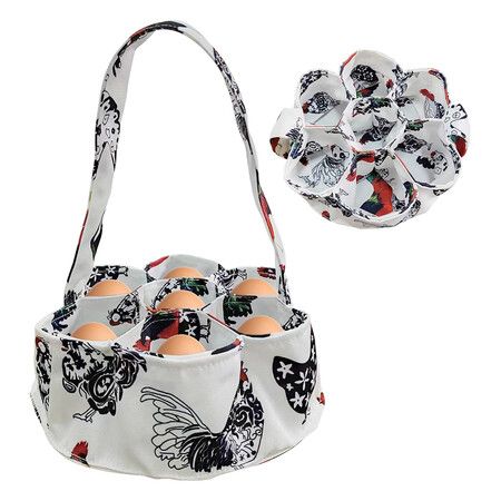 Egg Bags, Egg Collecting Basket with 7 Pouches, Eggs Gathering Basket for Chicken Hen Duck Goose Fresh Eggs Housewife Farmhouse Transporting Storage