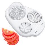 Egg Slicer for Hard Boiled Eggs, 3 Slice Modes Egg Cutter, Heavy Duty, Stainless Steel Dicer for Strawberry, Mushroom, Grape, Cherry Tomato