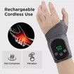 Electric Heating Wrist Guard Massager Infrared Rechargeable Wrist Wrap Brace Massage Vibration Adjustable Carpal Tunnel for Hand