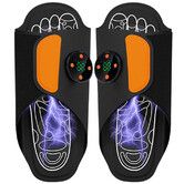 Cordless Foot Massager Mat Massage Shoes Wearable Legs & Feet Massager Pad 8 Modes 19 Intensity Levels Massage Slippers(1 Pair)