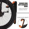 Garage Bike Rack with Tire Tray,Wall Mount Bike Hanging Storage System,Indoor Shed Wall Mount,Heavy Duty Holds Up to 30kg Color Black And Orange