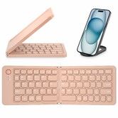 Portable Bluetooth Folding Keyboard for IOS/Android/Windows Tablet Mobile Phone Portable Keyboard Computer Accessories Color Pink