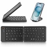 Portable Bluetooth Folding Keyboard for IOS/Android/Windows Tablet Mobile Phone Portable Keyboard Computer Accessories Color Black