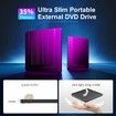 External CD DVD Drives, External CD DVD +/-RW Drive USB 3.0 Portable DVD Reader Writer ROM Drive Compatible with Laptop Desktop Mac,Windows 11/10/8/7