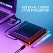 External CD DVD Drives, External CD DVD +/-RW Drive USB 3.0 Portable DVD Reader Writer ROM Drive Compatible with Laptop Desktop Mac,Windows 11/10/8/7
