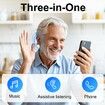 Digital Hearing Aids,Noise Cancelling Hearing Amplifiers for Seniors with Bluetooth,Rechargeable Hearing Earbuds with LED Power Display