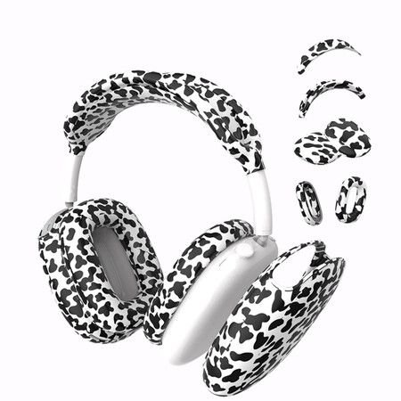 Cow Pattern Style 4 Piece Set Apple Airpods Max Silicone Printed Earphone Protective Case