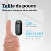 128GB 4K Mini Body Camera,Wearable Action Body Cam,Thumb Size Hands Free Recording Body Worn Camera,Premium Portable Camcorder (Black)