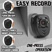 Mini Body Camera Video Recorder Built-in 32GB Memory Card with Night Vision IR & Loop Record HD 1080P,4-6 HR Battery Life Wearable Police Cam