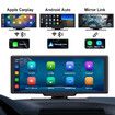 WiFi Wireless Carplay Car Stereo, 4K Dash Cam 1080P Backup Camera, 10.26 inch HD IPS Screen, Android Auto, ADAS, GPS Navigation Head Unit
