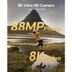 8K Digital Camera,88MP Autofocus WiFi Vlogging Camera for YouTube Video with Front and Rear Lens,Flash,Touch Screen,Lens Hood,64GB Card,2 Batteries