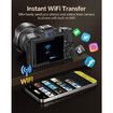 8K Digital Camera,88MP Autofocus WiFi Vlogging Camera for YouTube Video with Front and Rear Lens,Flash,Touch Screen,Lens Hood,64GB Card,2 Batteries