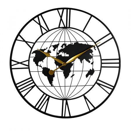 75cm Large Wall Clock Roman Numeral Home Black