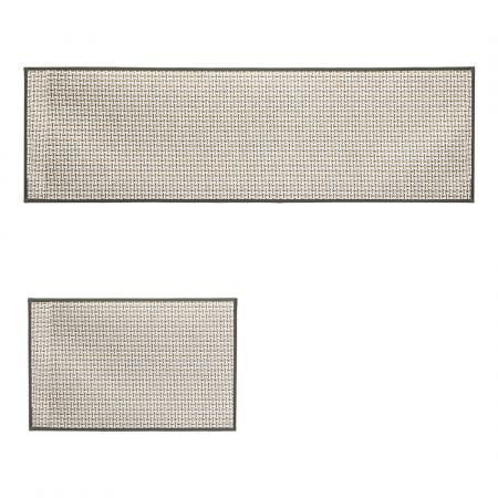Kitchen Rug 2PCS Woven Non Slip Absorbent Grey