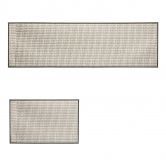 Kitchen Rug 2PCS Woven Non Slip Absorbent Grey