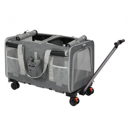 Pet Carrier 4 Wheel Portable Rolling Foldable