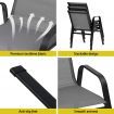 Gardeon 4PC Outdoor Dining Chairs Stackable Lounge Chair Patio Furniture Grey