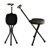 Hold 440 lbs Folding Canes with Seat Walking Stick Height Adjustment Cane Seat Capacity Frosted Handle with Light Massage Crutches Stool