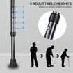 Hold 440 lbs Folding Canes with Seat Walking Stick Height Adjustment Cane Seat Capacity Frosted Handle with Light Massage Crutches Stool