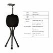Hold 440 lbs Folding Canes with Seat Walking Stick Height Adjustment Cane Seat Capacity Frosted Handle with Light Massage Crutches Stool