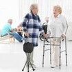 Hold 440 lbs Folding Canes with Seat Walking Stick Height Adjustment Cane Seat Capacity Frosted Handle with Magnetic Stone Massage Crutches Stool
