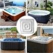 5.4Ft Inflatable Hot Tub Cover, Energy Saving Lid for Square Hot Tub, Foldable Protective Rain Overflow Cover for Inflatable Outdoor Hot Tubs