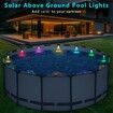 Solar Above Ground Pool Lights,4 Pack Waterproof Swimming Pool Side Light,Outdoor Wireless Inground Pool Lighting,LED Lights for Around Pool