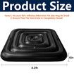 4.2 Ft Black Inflatable Hot Tub Cover, Energy Saving lid for Square Hot Tub with Handle for Outdoor Inflatable Hot Tubs