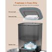 3.5L Automatic Cat Feeder for Two Cats, Cat Food Dispenser with Stainless Steel Bowl, Timed Cat Feeder Programmable 1 to 6 Meals Control