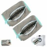 2 Pc Portable Reusable Laundry Shoe Bags for Washing Machine and Dryer, Shoe Cleaning Bag for All Types and Sizes Color Grey