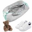 2 Pc Portable Reusable Laundry Shoe Bags for Washing Machine and Dryer, Shoe Cleaning Bag for All Types and Sizes Color Grey