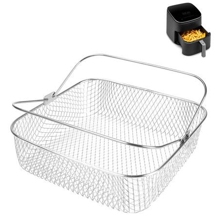 21*21*6CM Square Air Fryer Basket for 5.8QT 6QT COSORI Air Fryer Accessories Instant Vortex Air Fryer Accessories Basket with Handle
