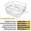 21*21*6CM Square Air Fryer Basket for 5.8QT 6QT COSORI Air Fryer Accessories Instant Vortex Air Fryer Accessories Basket with Handle