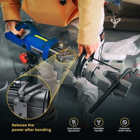 900W Hydraulic Electric Rebar Bender RB16 4s Speed Steel Bar Commercial Grade Motor Portable Construction Mechanical Processing Tools Shogun