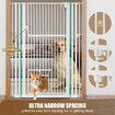 Safety Gate Pet Dog Cat Security Extra Tall Retractable Fence Enclosure Guard Kitchen Doorway Stairs Barrier with Walk Through Door 75 to 105cm White