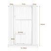 Safety Gate Pet Dog Cat Security Extra Tall Retractable Fence Enclosure Guard Kitchen Doorway Stairs Barrier with Walk Through Door 75 to 105cm White