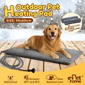 Pet Heating Pad Heated Cat Dog Bed Outdoor Electric Heater Blanket Inflatable Puppy Doggy Mat Warmer 90x60cm Waterproof Bunny Cushion Outside Safe