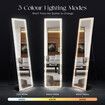 LED Full Length Mirror Floor Vanity Free Standing Body Wall Mounted Hanging Leaning Lighted Hallway Bedroom Dressing Makeup 3 Light Colours 40x2x160cm