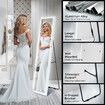 LED Full Length Mirror Floor Vanity Free Standing Body Wall Mounted Hanging Leaning Lighted Hallway Bedroom Dressing Makeup 3 Light Colours 40x2x160cm