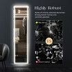 LED Full Length Mirror Floor Vanity Free Standing Body Wall Mounted Hanging Leaning Lighted Hallway Bedroom Dressing Makeup 3 Light Colours 40x2x160cm