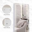LED Full Length Mirror Floor Vanity Free Standing Body Wall Mounted Hanging Leaning Lighted Hallway Bedroom Dressing Makeup 3 Light Colours 40x2x160cm