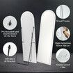 LED Full Length Mirror Vanity Arched Body Dressing Floor Free Standing Hanging Leaning Lighted Wall Lighted Bedroom Hallway 3 Light Colours 50x2x160cm