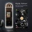 LED Full Length Mirror Vanity Arched Body Dressing Floor Free Standing Hanging Leaning Lighted Wall Lighted Bedroom Hallway 3 Light Colours 50x2x160cm