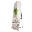 LED Full Length Mirror Vanity Arched Body Dressing Floor Free Standing Hanging Leaning Lighted Wall Lighted Bedroom Hallway 3 Light Colours 50x2x160cm