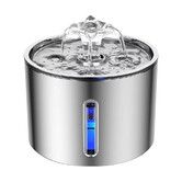 Stainless Steel Cat Water Fountain, 2.5L Automatic Pet Water Dispenser for Cats and Dogs, Water Level Window, Ideal for Multiple Pets