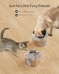 3.2L Cat Water Fountain, Pet Water Fountain for Cats and Dogs Indoor, Stainless Steel Cat Drinking Fountains with Water Level Window