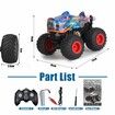 RC Car Toy Remote Control Shark Stunt Monster Truck 2.4GHz Offroad Vehicle with Light Sound All Terrain Indoor Outdoor Toys for Kids Color Blue