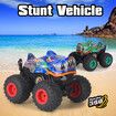 RC Car Toy Remote Control Shark Stunt Monster Truck 2.4GHz Offroad Vehicle with Light Sound All Terrain Indoor Outdoor Toys for Kids Color Blue